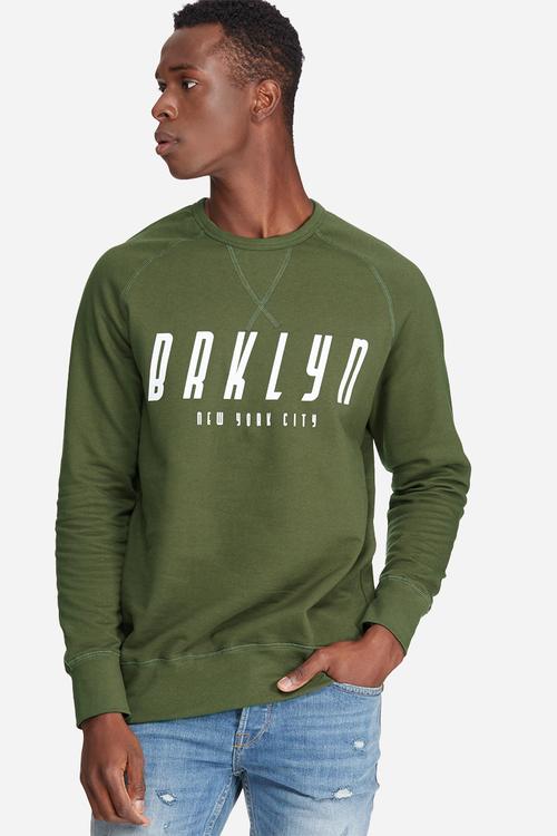 Graphic pullover crew sweat