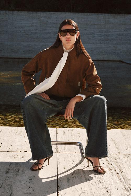 Napped jacket - brown