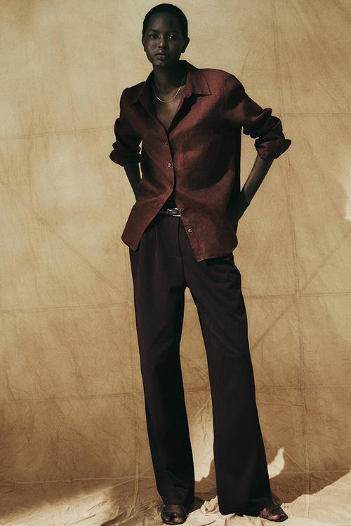 Linen shirt - dark brown