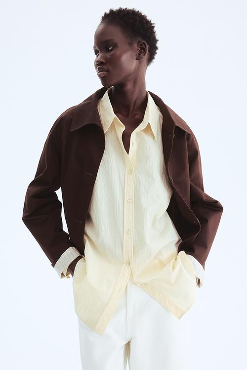 Twill jacket - dark brown