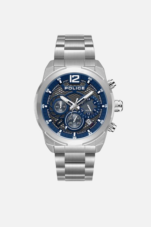 Steel Case Blue Dial Steel Strap - Blue & Silver