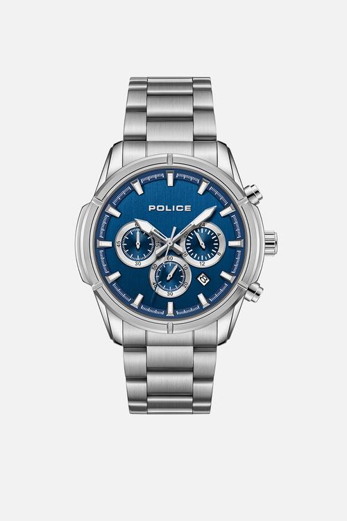 Steel Case Blue Dial Stainless Steel Strap - Blue & Silver