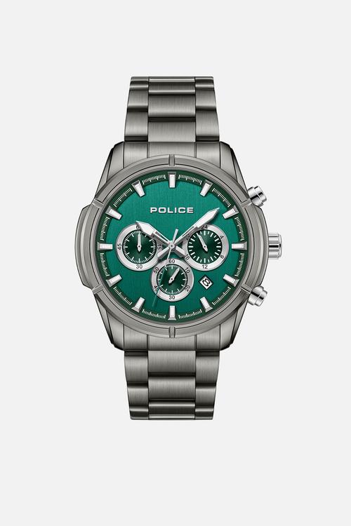IP Gun Case Green Dial Ip Gun Steel Strap - Green & Grey