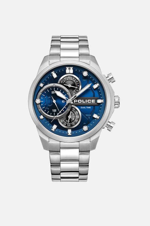 Steel Case Blue Dial Steel Bracelet Strap - Blue & Silver