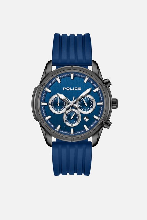 IP Gun Case Blue Dial Blue Silicone Strap - Blue