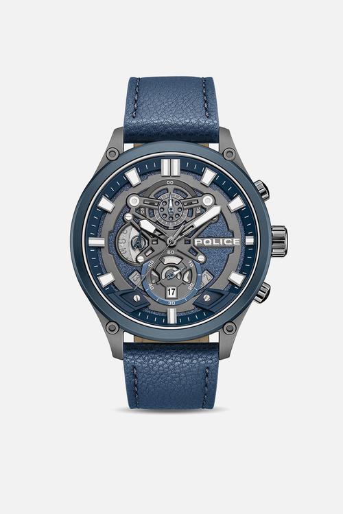 IP Blue Case Blue Dial Blue Leather Strap - Blue