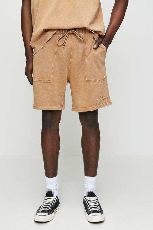 Mens Rocki Jogger Shorts - Neutral Washed