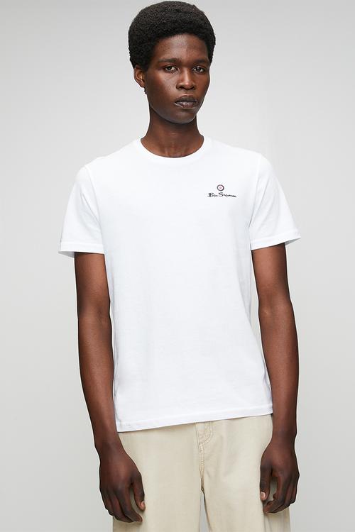 Essential Tar Prnt Crew Tee Shirt - White