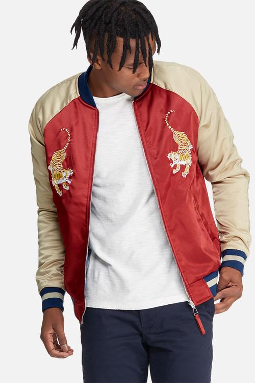 Satin Reversible Bomber Jacket