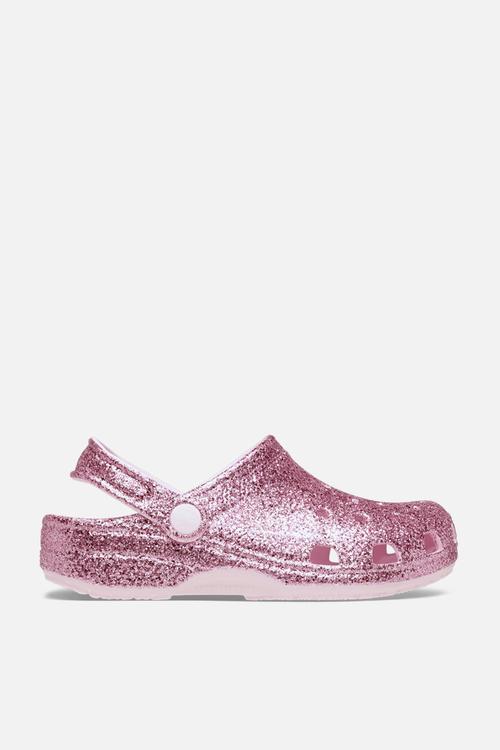 Classic chunky glitter clog t - pink milk