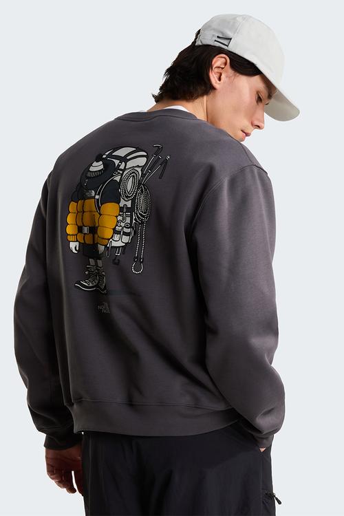 GEAR UP GET OUT  LTD RLX CREW GRAPHIC - ANTHRACITE GREY