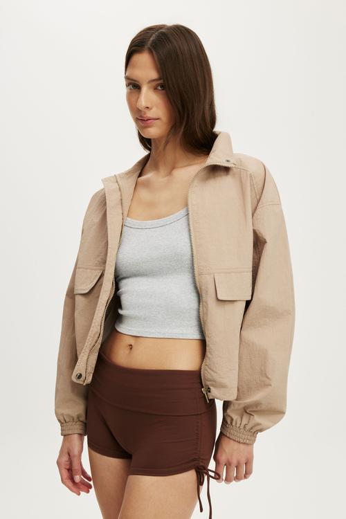 Ultra Soft Tie Side Roll Over Micro Short - Chestnut