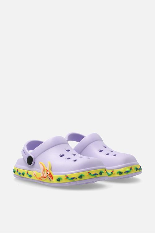 Light-up clog shoes - lt purple/dino