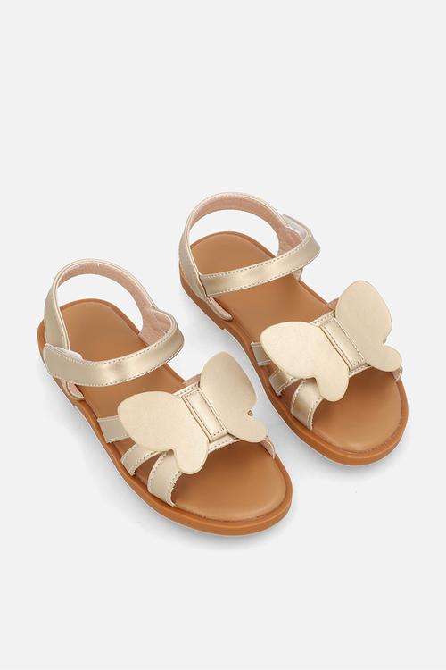 Butterfly design sandals - gold
