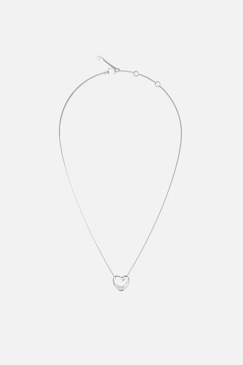Iconique 16-18" Modern Heart Necklace - Silver