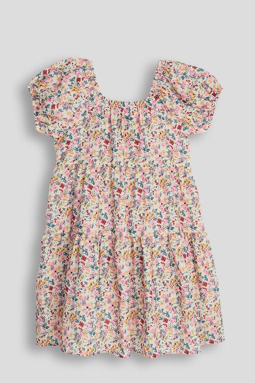 Large bow detail princess dress - floral multi