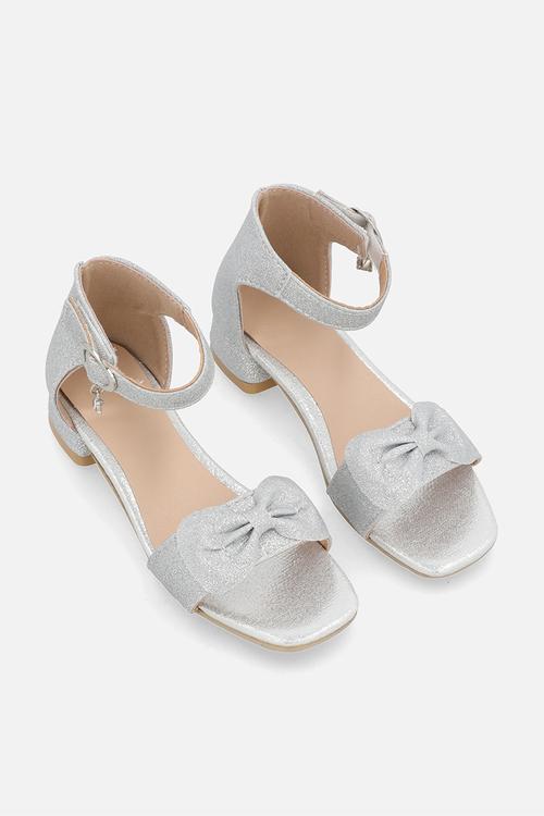Glitter princess sandal heels - silver