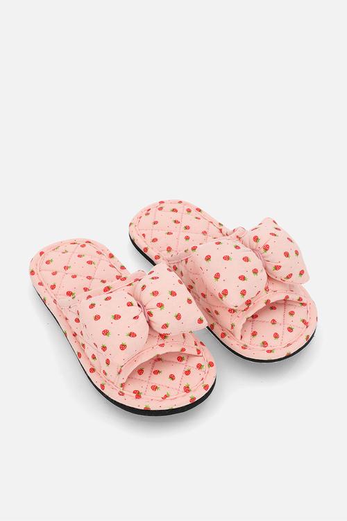 Quilted slipper sandals - pink