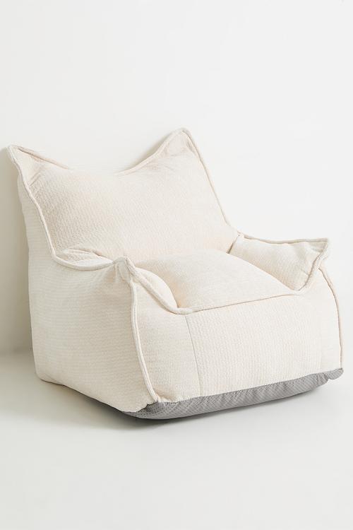 Small bean chair - white