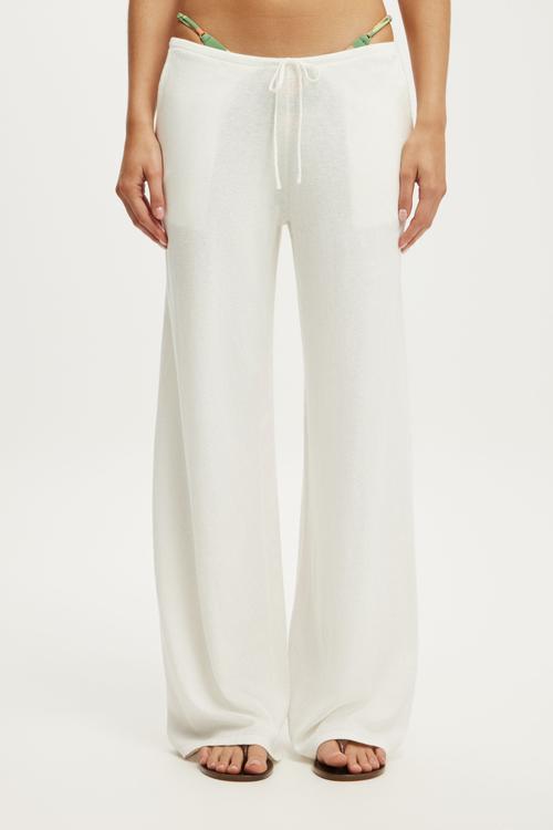 Maya Knit Relaxed Pant - Coconut Milk