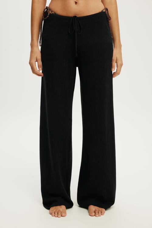 Maya Knit Relaxed Pant - Black