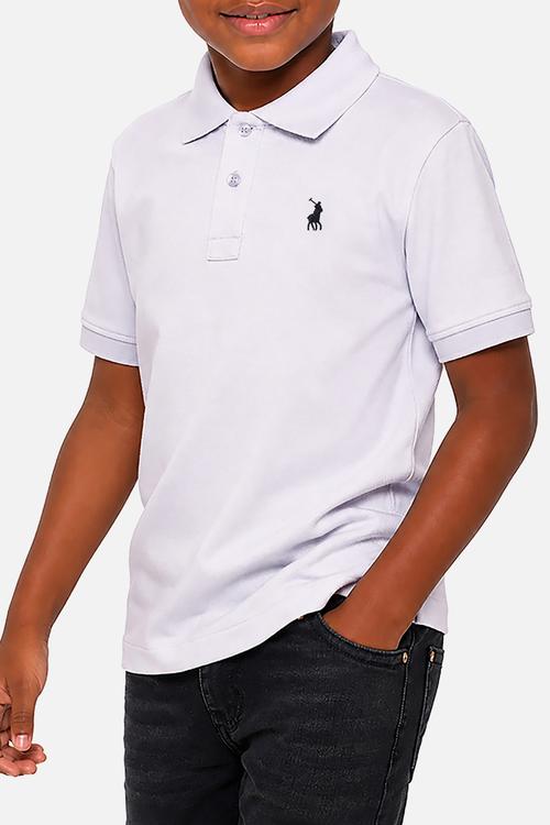 Boys Austin Ss Golfer - Ice Blue