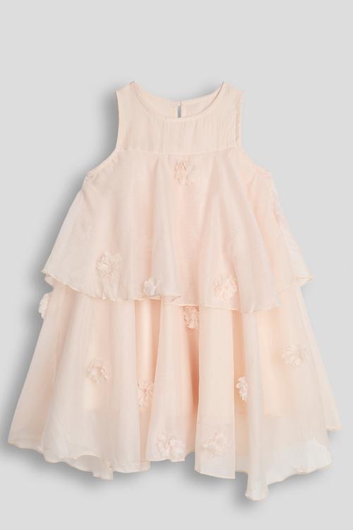 Chiffon layered dress - light peach
