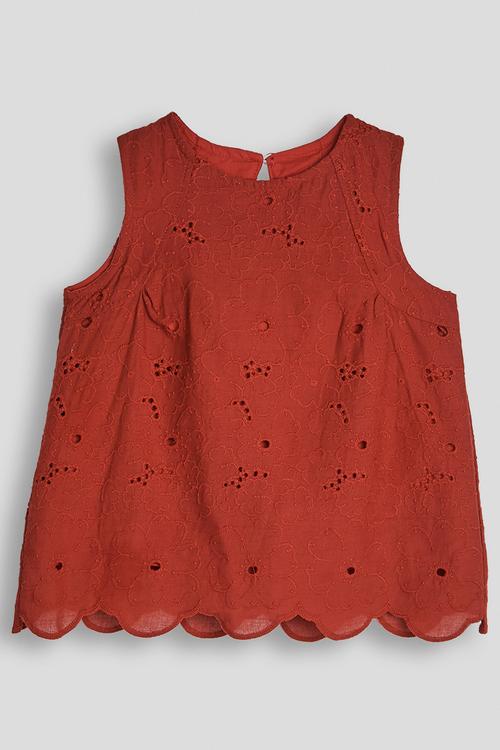 Anglaise scallop edge flared top - barbados red