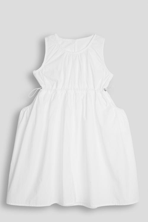 Drawstring waist dress - white