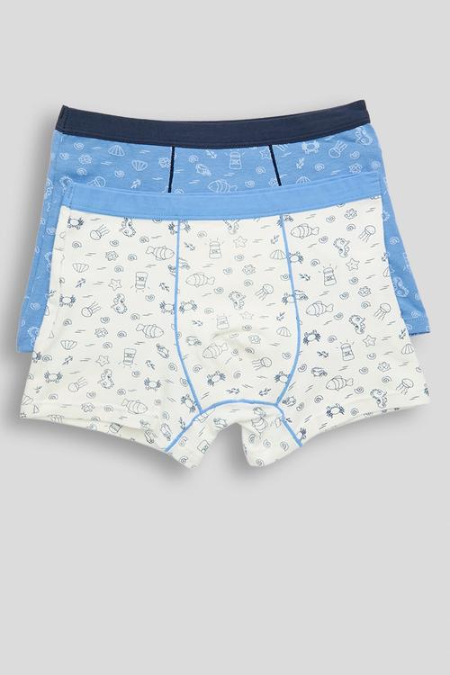 2 pack aop trunks - blue/off white