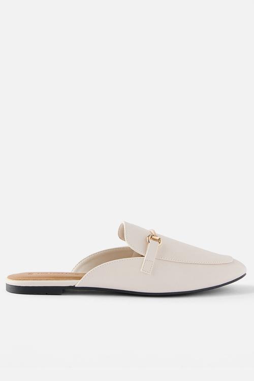 Stella mule - pebbled ivory
