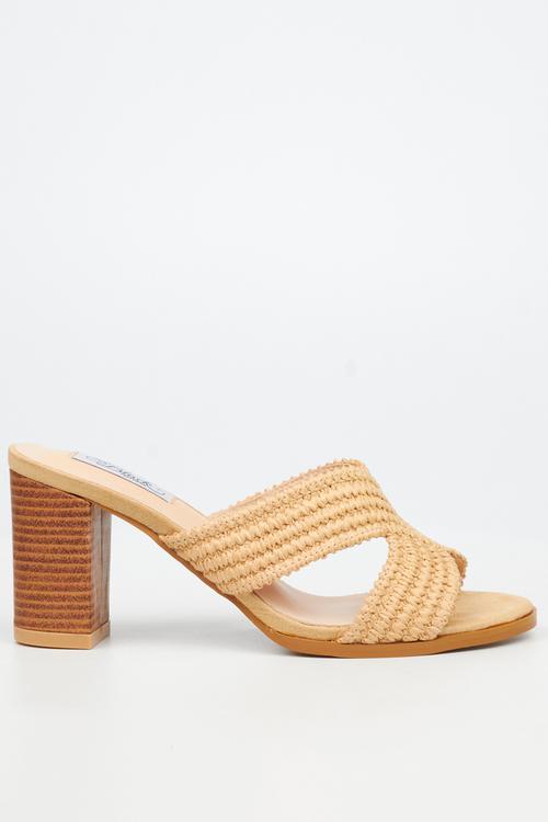 Ambrielle 1 raffia block heel - natural