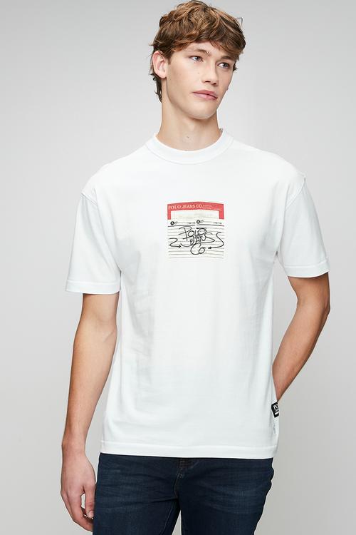 Mens pjc vhs graphic tee - white