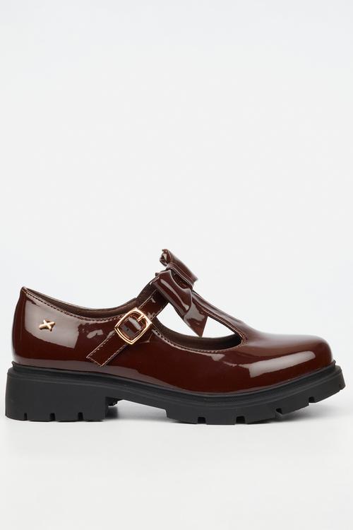 Coven 3 mary-jane bow loafer - chocolate