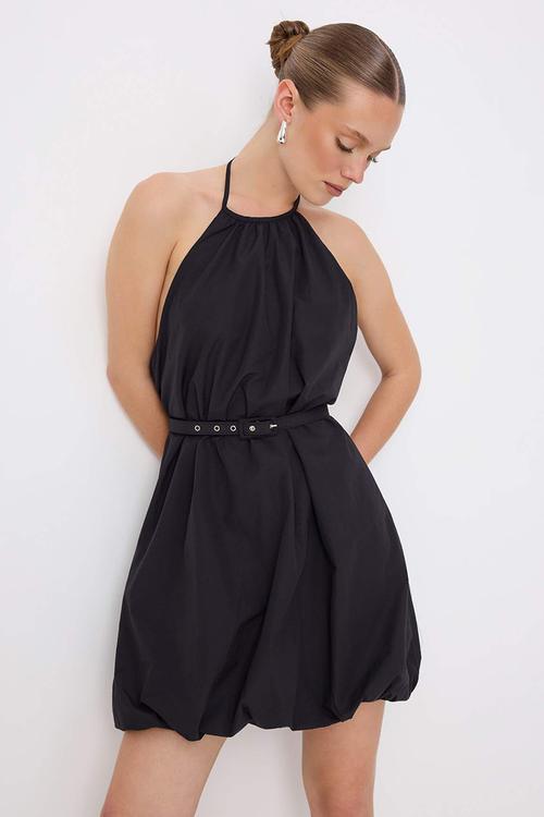 A-Line Mini Dress - Black