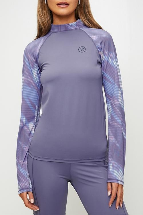 Ladies long sleeve rashvest - purple aura