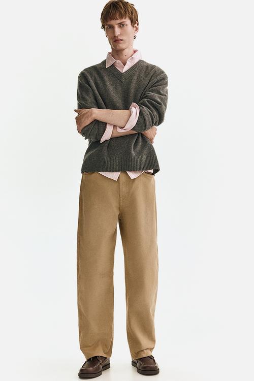 Relaxed fit trousers - beige