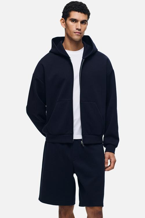 Relaxed fit interlock shorts - navy blue