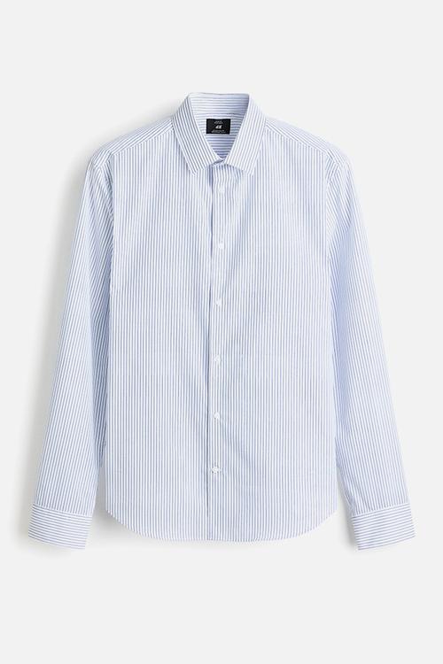 Slim fit easy-iron shirt - white/striped