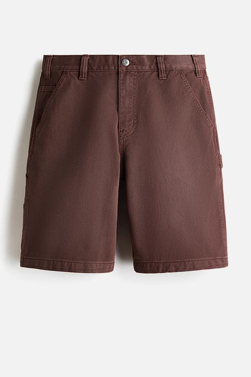 Relaxed fit carpenter shorts - brown
