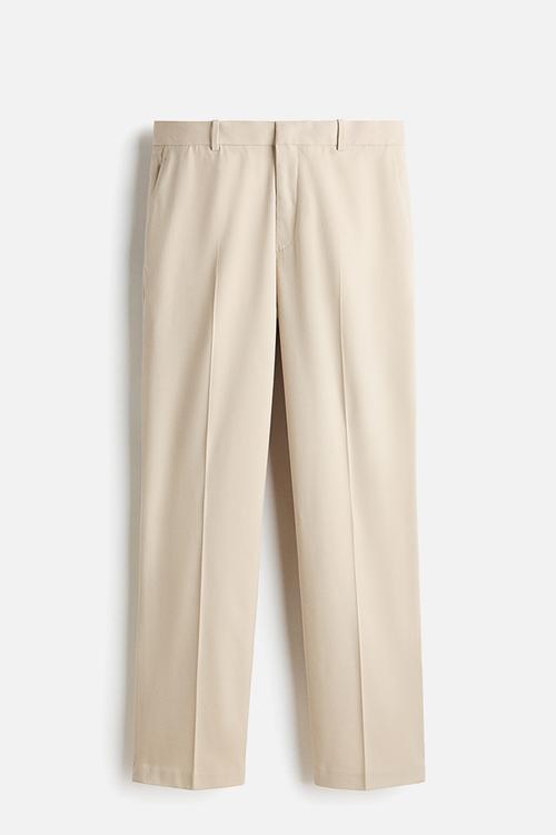 Regular fit tailored trousers - beige