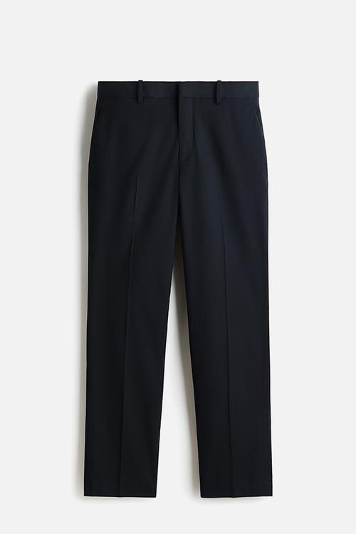 Regular fit tailored trousers - navy blue