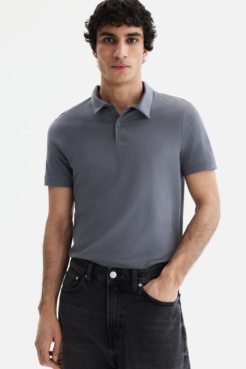 Coolmax® slim fit polo shirt - grey