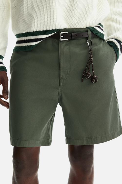 Relaxed fit chino shorts - khaki green