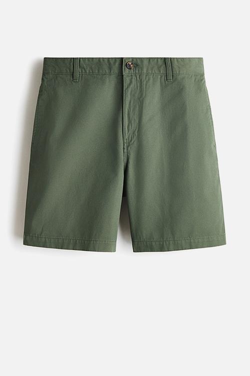 Relaxed fit chino shorts - khaki green
