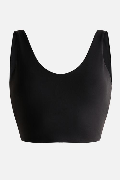 Twist-detail vest top with softmove - black