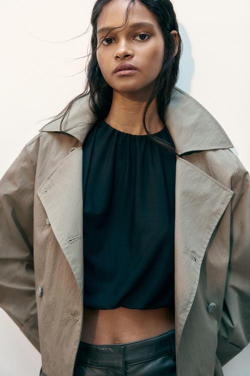 Trench-look jacket - khaki green