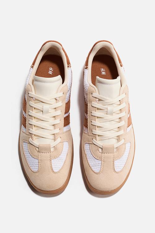 Trainers - beige/white