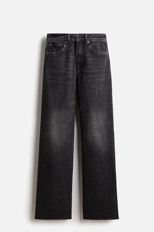 Wide high jeans - washed black
