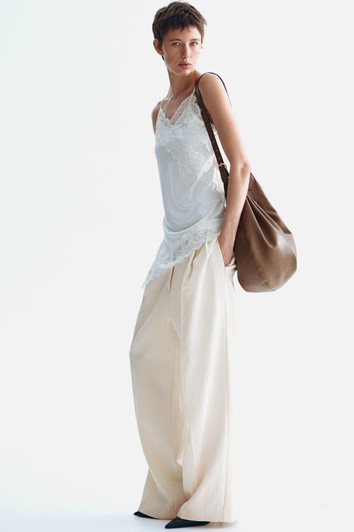 Tailored trousers - light beige